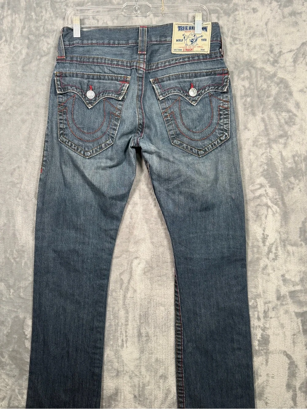 True Religion Men's Straight Leg Jeans - Dark Blue